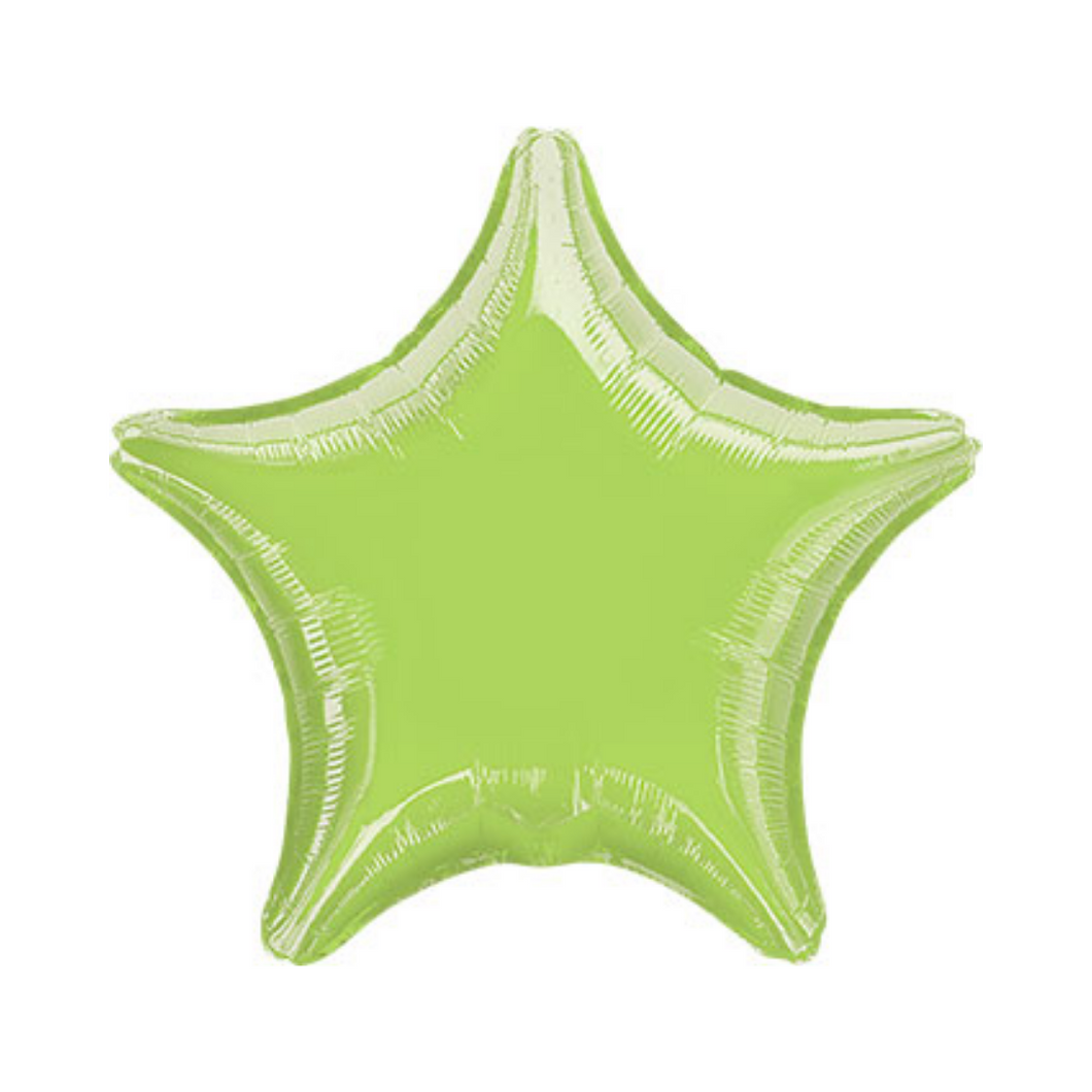 Lime Green Star Shaped Balloon - Ellie and Piper