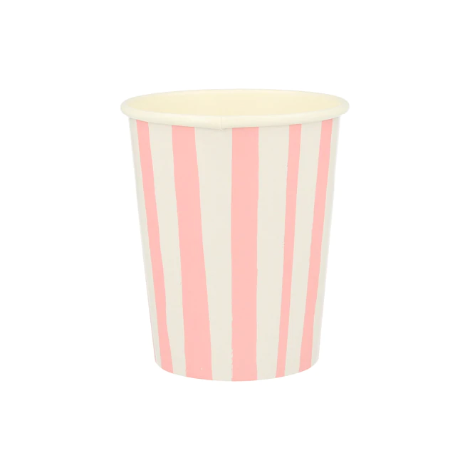 Pink Stripe Cups - Ellie and Piper