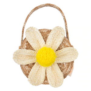 White Daisy Straw Bag - Ellie and Piper