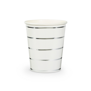 Frenchie Striped Cups - Silver - Ellie and Piper