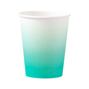 Ombre Teal Classic Party Cups Set - Ellie and Piper