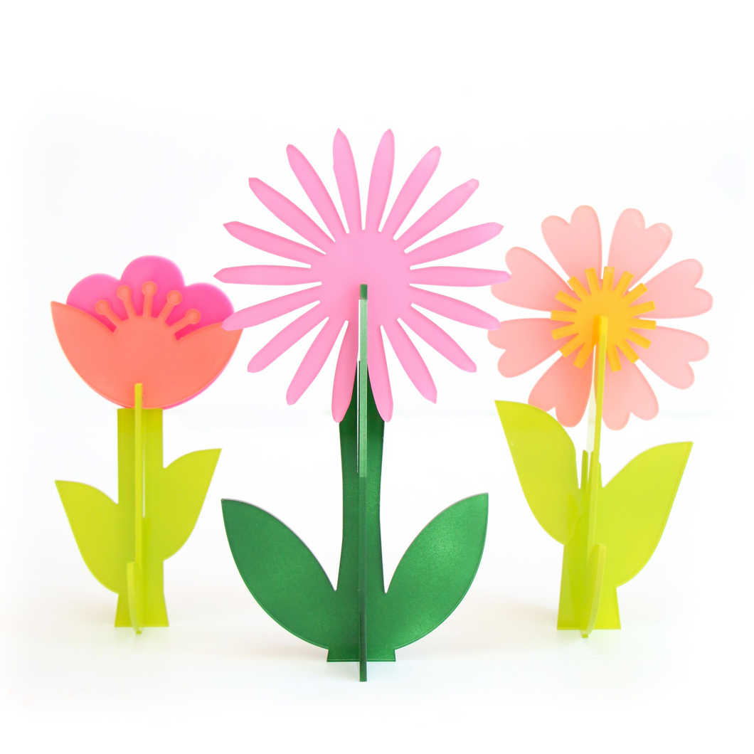 Acrylic Flowers (Set of 3) - Ellie and Piper
