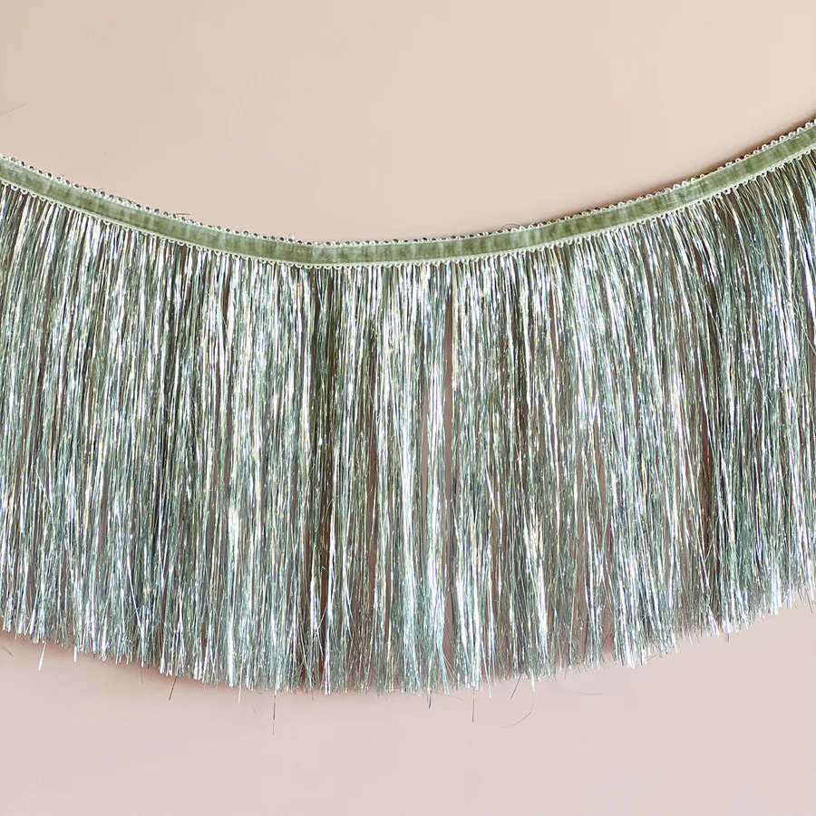 Tinsel Fringe Garland - Silver - Ellie and Piper