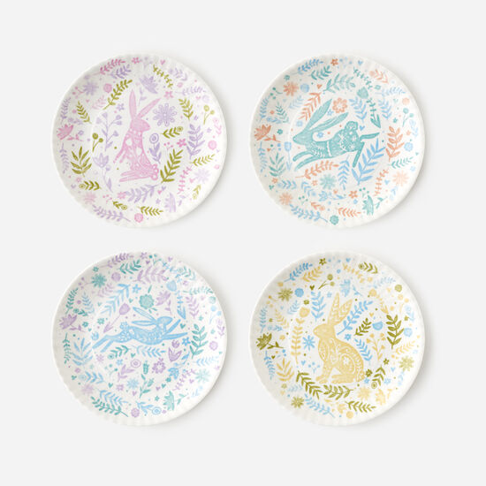 Spring Fables Small Melamine Plates (Set of 4) - Ellie and Piper