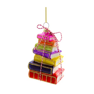 Book Stack Ornament - Ellie and Piper