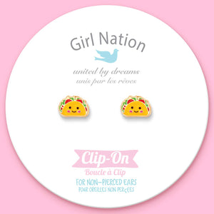 Clip-On Cutie Earrings - Taco Belle - Ellie and Piper