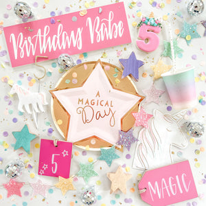 A Magical Day Star Plates - Ellie and Piper